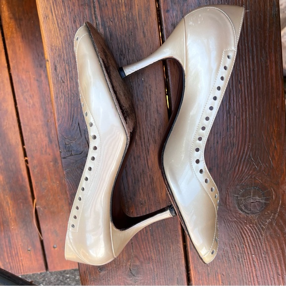 STUART WEITZMAN VINTAGE 90S PEEP TOE PUMPS VINTAGE SIZE 10 - Picture 7 of 13